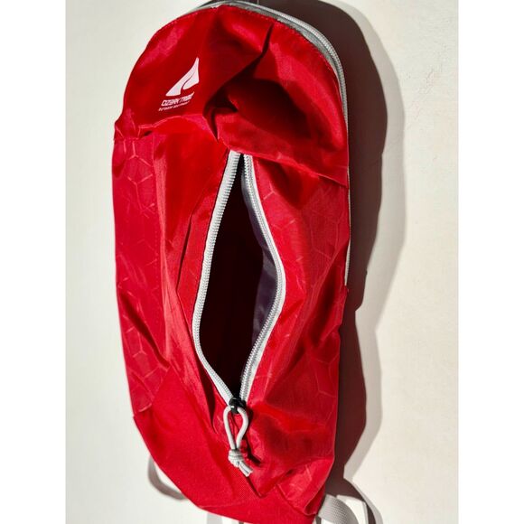 Ozark Trail Lightweight Packable Backpack Red Gray Travel Hiking Daypack 14L - Picture 3 of 7